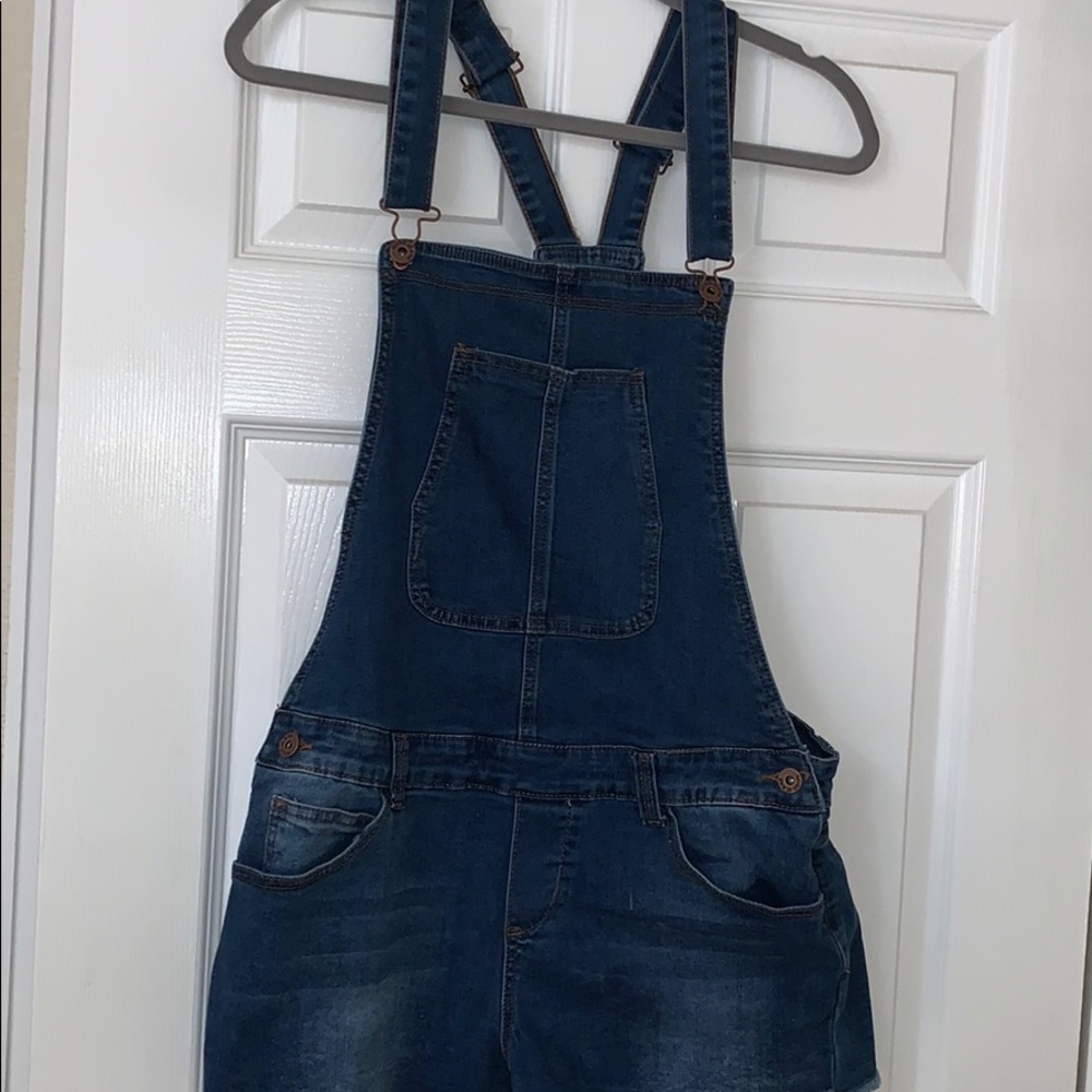 Jean short overalls